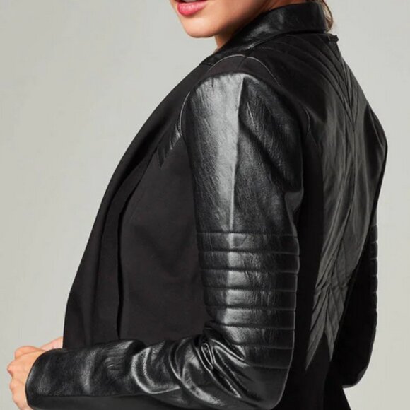 Blanc Noir Drape Front Jacket - Picture 8 of 9